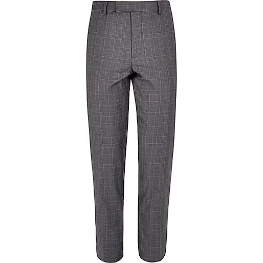 jacques-vertuk Blue checked skinny suit pants 292992 men Suits