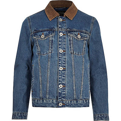 river island petite jeans,jacques-vertuk Outlet Blue corduroy collar denim jacket men 300406