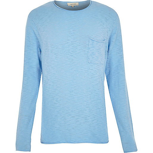 jacques-vertuk Blue crew neck top 292490 men Jumpers / Cardigans