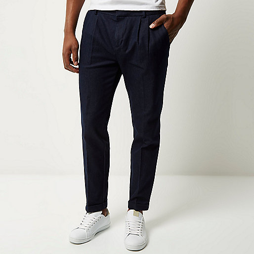 jacques-vertuk Blue denim slim cropped pants 292849 men Trousers