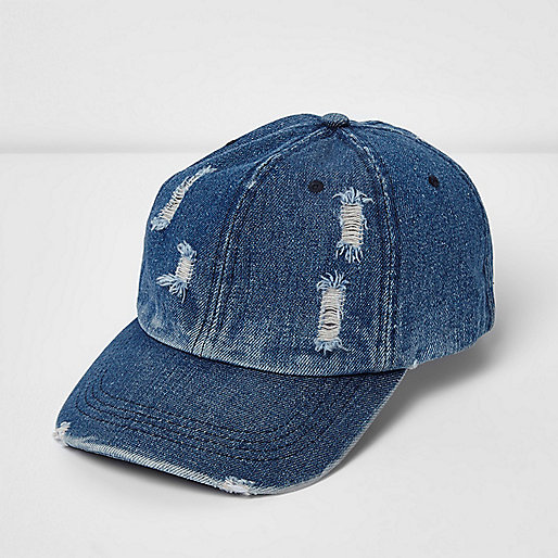 river island knitted boots,jacques-vertuk Stores Blue distressed denim baseball cap men 301917