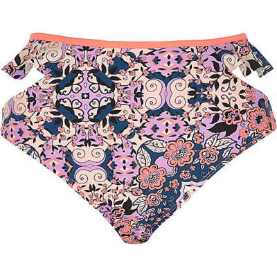 asos river island shoes,jacques-vertuk Stores Blue floral high waisted bikini bottoms women 704580