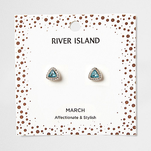 jacques-vertuk Blue gem March birthstone stud earrings 707400 women Jewellery Earrings