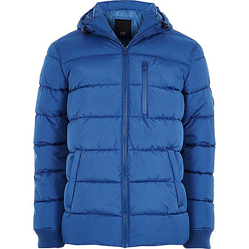 jacques-vertuk Blue hooded puffer jacket 302626 men Coats / Jackets Jackets