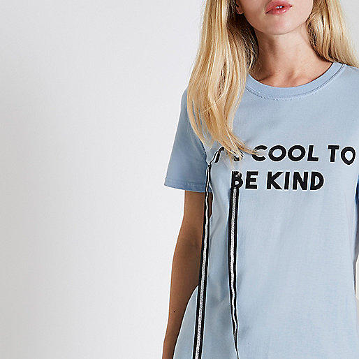 river island side bag,jacques-vertuk Sale Blue  it s cool to be kind  print T-shirt women 709443