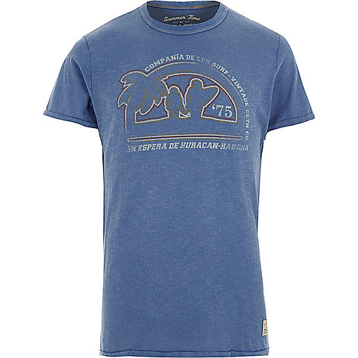 denim bag river island,jacques-vertuk Online Blue Jack & Jones Vintage print T-shirt men 301005