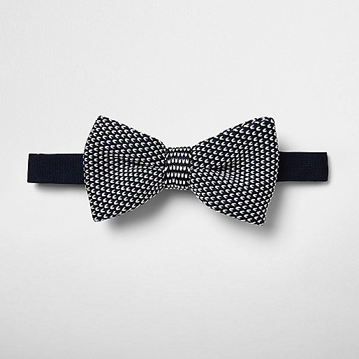 jacques-vertuk Blue knitted bow tie 303456 men Accessories Ties / Bow Ties