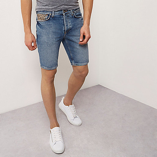 river island gym bag,jacques-vertuk New Look Blue leopard patch skinny fit shorts Shorts Sale men