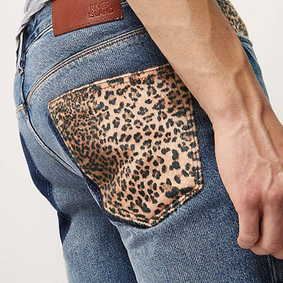 river island gym bag,jacques-vertuk New Look Blue leopard patch skinny fit shorts Shorts Sale men