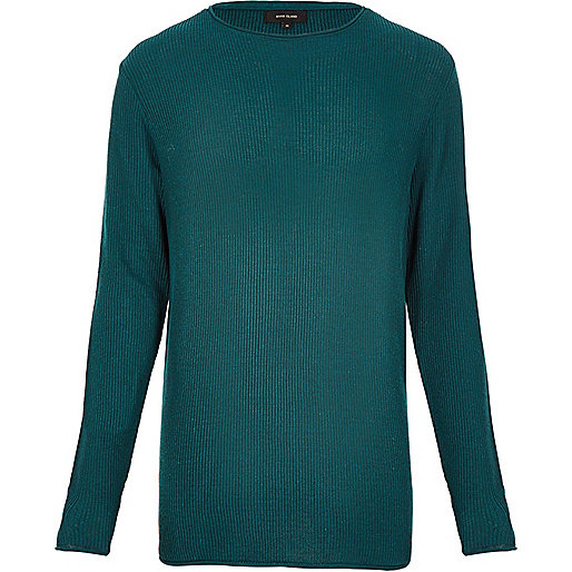 jacques-vertuk Blue lightweight plaited sweater 290083 men Jumpers / Cardigans