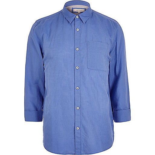 river island bomber coat,jacques-vertuk Outlet Blue linen-rich shirt men 293530