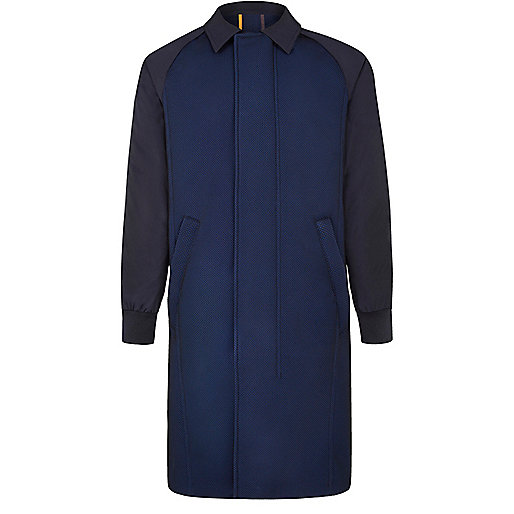 jacques-vertuk Blue Lou Dalton mesh raglan mac coat 292657 men Coats / Jackets