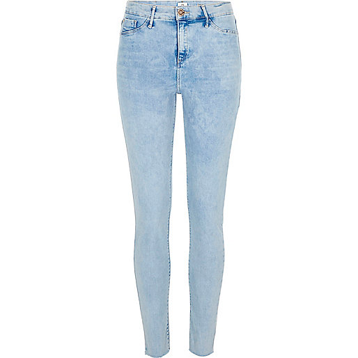 jacques-vertuk Blue Molly raw hem skinny jeggings 703681 women Jeans Jeggings