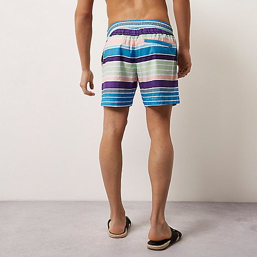 river island black pointed heels,jacques-vertuk UK Blue multi colored stripe swim trunks men 298674