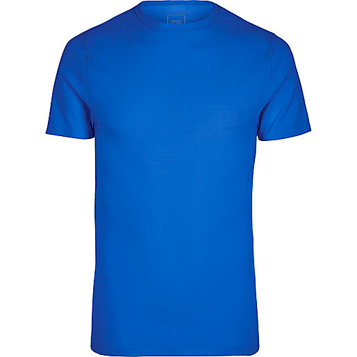 river island grey bag,jacques-vertuk R Blue muscle fit crew neck T-shirt T-shirts T-Shirts / Tanks men