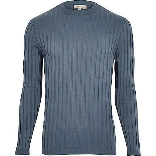 river island plus coat,jacques-vertuk Trousers Blue muscle fit ribbed top Sweaters / Cardigans Sale men