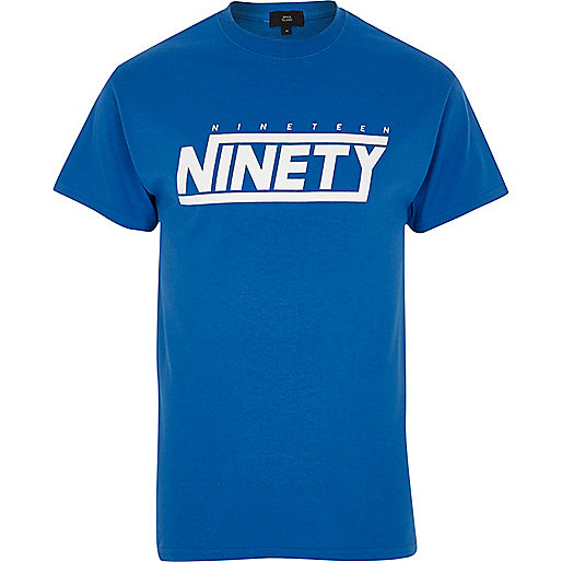 jacques-vertuk Blue 'nineteen ninety' crew neck T-shirt 303006 men T-Shirts / Vests