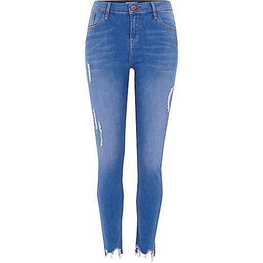 jacques-vertuk Blue raw hem super skinny Amelie jeans 706710 women Jeans Skinny Jeans