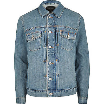 river island ladies coats,jacques-vertuk UK Sale Blue relaxed fit denim jacket men 300378