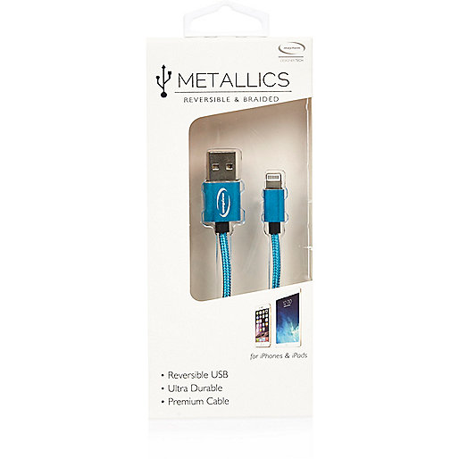 jacques-vertuk Blue reversible USB cable 296003 men Novelty and Gadgets