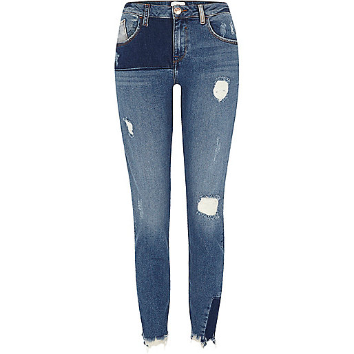 jacques-vertuk Blue reworked denim Alannah skinny jeans 705340 women Jeans Skinny Jeans