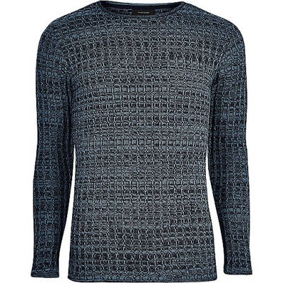 river island duffel bag,jacques-vertuk Sale Skirts Blue ribbed crew neck knit sweater Sweaters / Cardigans Sale men