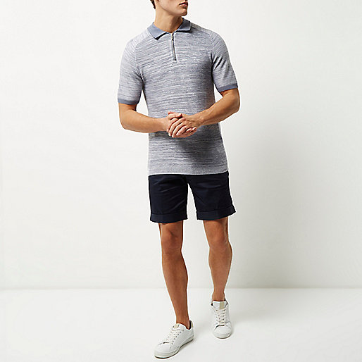 www river island sale,jacques-vertuk Style Blue sateen slim fit shorts Shorts Sale men