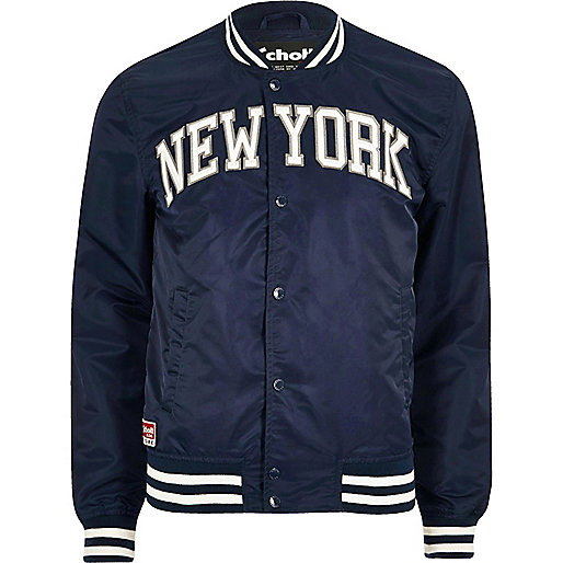 river island sale tops,jacques-vertuk UK Blue Schott New York bomber jacket men 300861