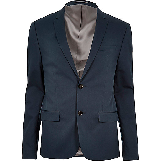 jacques-vertuk Blue skinny cropped suit jacket 295500 men Suits