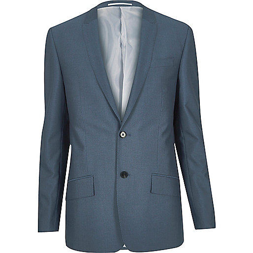 jacques-vertuk Blue skinny suit jacket 292819 men Suits