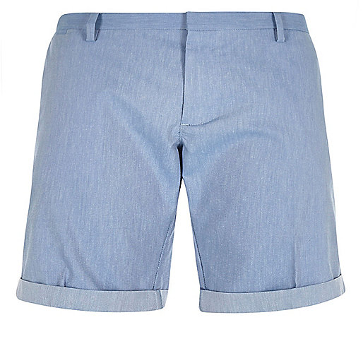 jacques-vertuk Blue slim fit belted bermuda shorts 292520 men Shorts