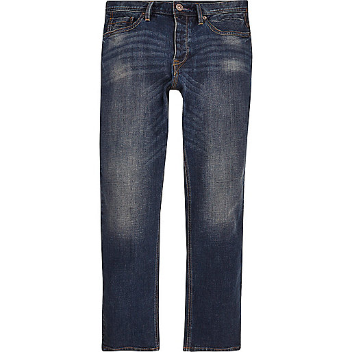 jacques-vertuk Blue Spencer straight leg vintage jeans 295332 men Jeans