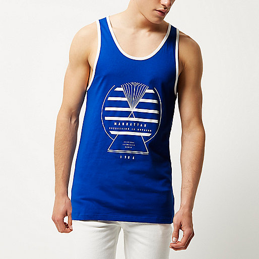 river island snow suit,jacques-vertuk United Kingdom Blue sports print tank T-Shirts / Tanks Sale men