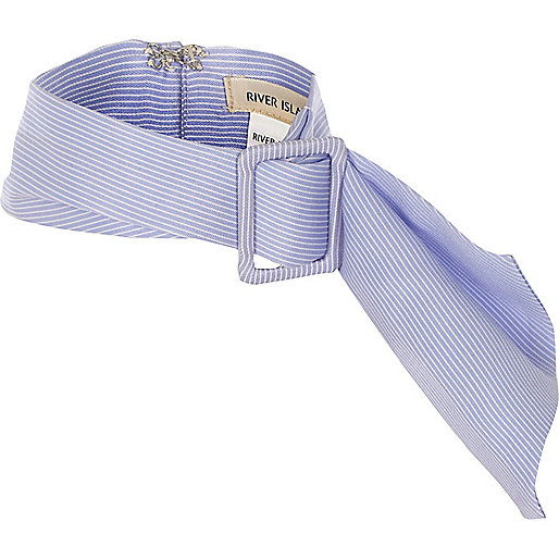 jacques-vertuk Blue stripe buckle scarf 704289 women Accessories