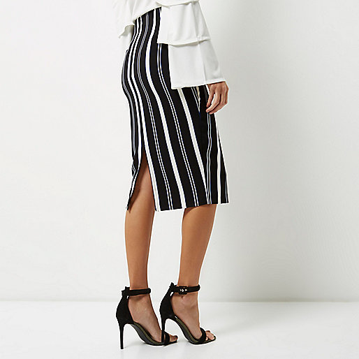 womens black river island trainers,jacques-vertuk Shirts Online Blue stripe midi pencil skirt Seasonal Offers Sale women