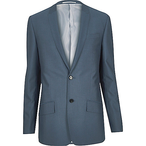 tweed bag river island,jacques-vertuk Shop Blue tailored suit jacket men 292837