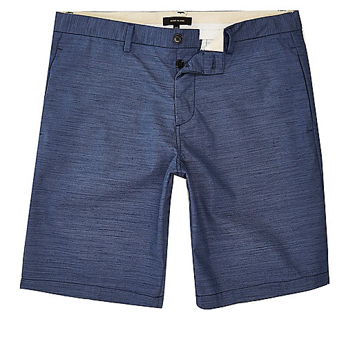 jacques-vertuk Blue textured slim fit chino shorts 294881 men Shorts