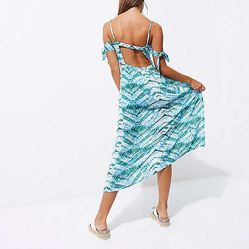 river island graffiti bag,jacques-vertuk Online Blue tie dye beach maxi skirt beach romper women 704818