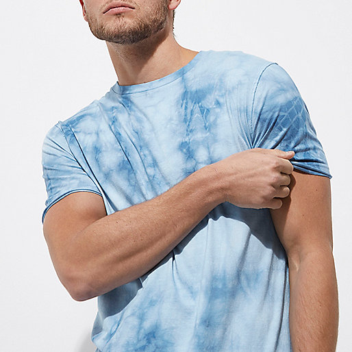 river island travel bag,New Season jacques-vertuk Blue tie dye slim fit T-shirt T-shirts T-Shirts / Tanks men