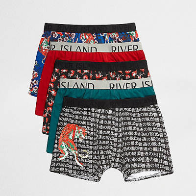 river island painted boots,Womens Clothes jacques-vertuk Blue tiger print trunks multipack Trunks Underwear men