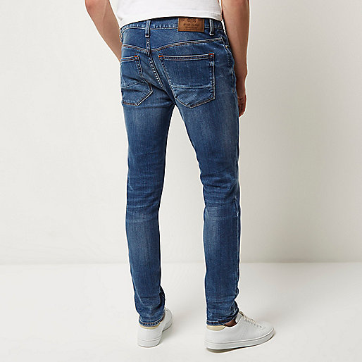 river island shiny boots,Us jacques-vertuk Blue vintage wash Sid skinny jeans Jeans Sale men