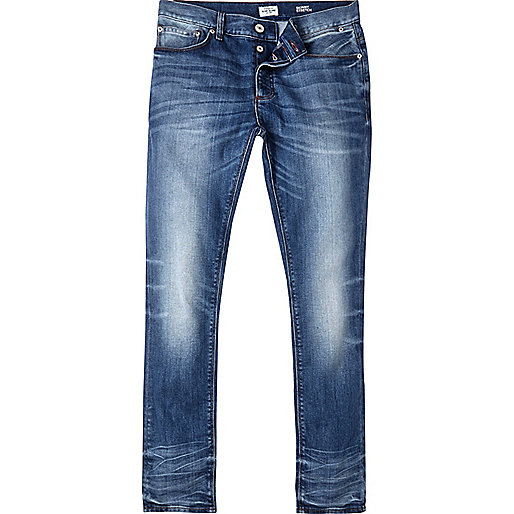 jacques-vertuk Blue vintage wash Sid skinny jeans 287532 men Jeans