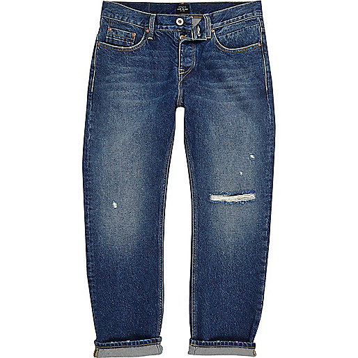 river island pram bag,jacques-vertuk All In One Blue wash distressed loose fit Cody jeans Jeans Sale men