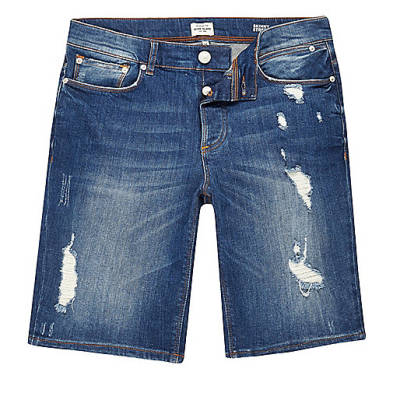 river island tan bag,jacques-vertuk D Blue wash distressed slim fit denim shorts Shorts Sale men