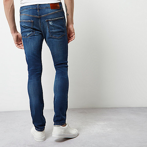 river island plus jeans,jacques-vertuk Ireland Blue wash fade super skinny Danny jeans men 299770