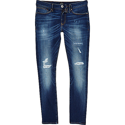 river island plus jeans,jacques-vertuk Ireland Blue wash fade super skinny Danny jeans men 299770