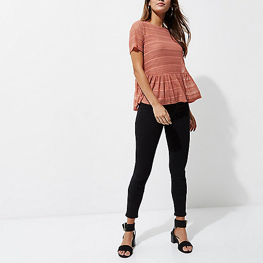 river island brown puffer coat,jacques-vertuk Ladies Sale Shoes Blush pink open lace peplum hem top Plain T-Shirts / Tanks T-Shirts & Tanks Tops women