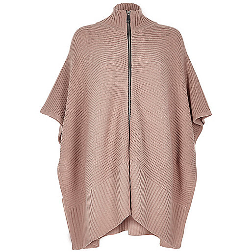 river island beige trench coat,jacques-vertuk Sale Online Shopping Blush pink ribbed zip poncho Kimonos Tops women