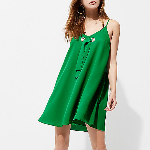 river island plisse midi dress,jacques-vertuk Ireland Bright green tie front slip dress women 708232