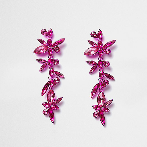 jacques-vertuk Bright pink flower drop earrings 708686 women Jewellery Earrings